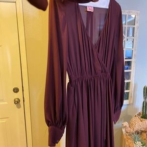 Women’s burgundy dress